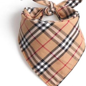 Hund Bandanas Dreieck Lätzchen Baumwolle Schal Rot Kariert Gedruckt Für Welpen Kleine Und Mittlere Heimtierbedarf