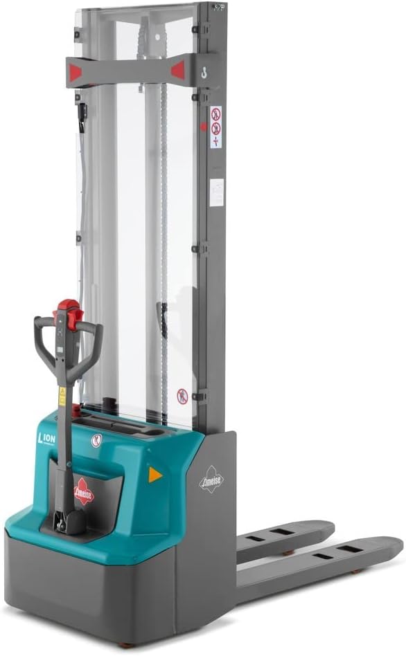 Ameise Elektro-Hochhubwagen PSE | 1.200 kg Tragkraft | 2.600 mm Hubhöhe | 1.150 mm Gabellänge | Lithium-Ionen-Batterie 24 V / 60 Ah mit Ladegerät | 2,5 h Ladezeit | 2-Fach-Teleskop-Hubgerüst