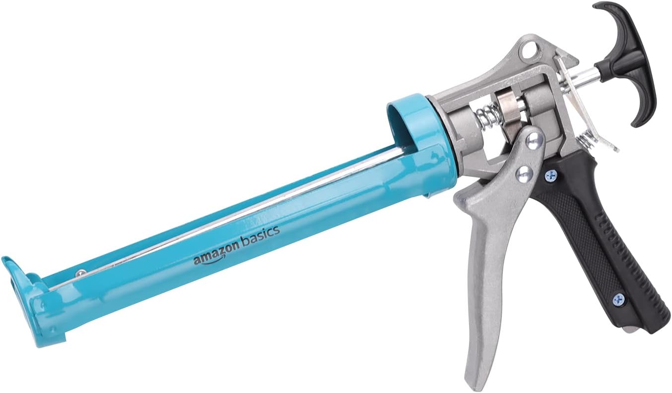 Amazon Basics Robuste Kartuschen pistole, 310 ml & Metylan Maler-Acryl Wand & Decke, für innen und außen, für bewegungsarme Fugen, einfache Handhabung, überstreichbar, Weiß, 1x300ml – Bild 3