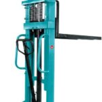 Ameise Hydraulik-Stapler PSM | 1.000 kg Tragkraft | 2.500 mm Hubhöhe | 1.100 mm Gabellänge | 2-Fach-Teleskop-Hubgerüst | Hochleistungs-Hydraulikpumpe | Hochhubwagen manuell | Stahl |Türkisblau