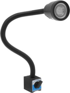 Maschinenlampe mit Magnetfuß LED CNC Lampe 5W 500-600lm Flexibler Schwanenhals Arm 110-220V Arbeitsleuchte IP50 Wassergeschützt für Drehmaschine Fräsmaschine Bohrmaschine Werkbank Nähmaschine