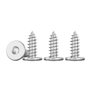 ‌‌Drenky‌ Edelstahlschrauben Holz M4 X 10mm, 50 Stück Schrauben Mit Flachem Kopf Edelstahl A2 V2A Blechschrauben Ideal für Innen und AußEnanwendungen, Rostfrei und Robust‌