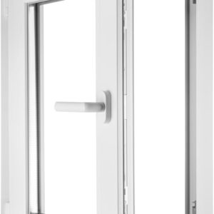 Fenster Kellerfenster Kunststofffenster Kunstoff weiß BxH 40 x 50 cm DIN Links - ALLE GRÖßEN - 2 fach Verglasung BxH 400 x 500 mm - Funktion Dreh-Kipp - BauPlaza