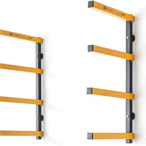 StrongRack R400 Schwerlastregal ⏐ Aufbewahrung Regal und Garage Organizer mit 4 Ebenen ⏐ Wandhalterung Regal für Ski und Gartengeräte Organizer