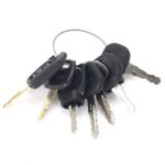 Ersatz-Zündschlüssel-Set, kompatibel mit JCB, CAT, Komatsu, 14603, 14607, Pflanzenbagger, Muldenkipper, Traktor, Bulldozer, Walze, mit großem Schlüsselring, 7-teilig