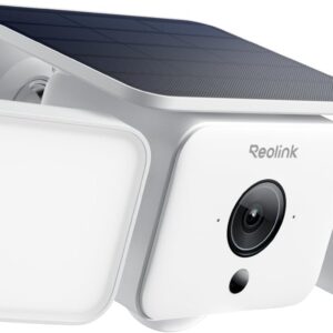 Reolink 2K Überwachungskamera Aussen Solar Akku, 150°Ansicht, bis zu 1000 lm Licht & Sirenenalarm, KI/PIR bewegungsaktiviertes Flutlicht, Farbnachtsicht, 2,4/5 GHz Wi-Fi 6, IP66, Solar Floodlight Cam