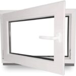 Kellerfenster - Kunststoff - Fenster - innen weiß/außen weiß - BxH: 50 x 40 cm - 500 x 400 mm - DIN Links - 2 fach Verglasung - 60 mm Profil