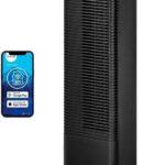 Clean Air Optima CA-904 - Design Heizlüfter - Heizen und kühlender Brise - Heizung: 1000/2000 Watt - Digitaler Thermostat 15-35°C - Oszillation 80º - Geeignet für Räume bis 40m²/100 m³ (Schwarz)