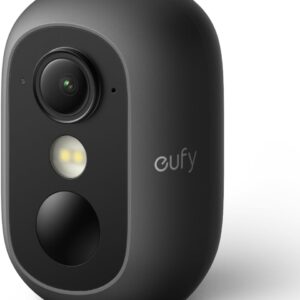 eufy eufyCam C35, Kabellose Überwachungskamera Außen & Innen, Magnetische Halterung, Farbnachtsicht, Lokaler Speicher, IP67 Wetterfest, Solarpanel-Kompatibel, Ohne ABO, Schwarz
