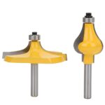 2 Stück Handlauf-Fräser Set mit 8 mm Schaft für die Modellierung von Holzlinien und Treppenhandläufen aus Hochwertiger YG6-Legierung und Hitzebeständiger Beschichtung