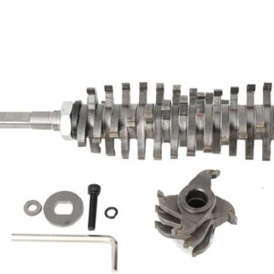 12cm Scharfe Hartmetall-Fräslamellen mit 24 Klingen für Walzenfräse für weichen Oberflächen: Putz, Altanstriche, Tapeten, Teppichresten und Teppichkleber, Fliesenresten und Fliesenkleber