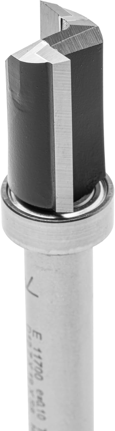 ENT 11700 Bündigfräser HW für Milescraft Zinkenschablone, Durchmesser (D) 12,7 mm, NL 19 mm, S 8 mm, SL 32 mm, GL 55 mm, Z2+1, mit Kugellager am Schaft – Bild 3