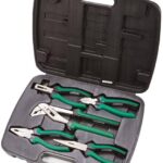 Brüder Mannesmann Zangenset 5-tlg. mit rutschfesten Griffen, TÜV/GS-geprüft, aus Werkzeugstahl, 10 Jahre Garantie, Profi-Qualität, im Koffer | M10996