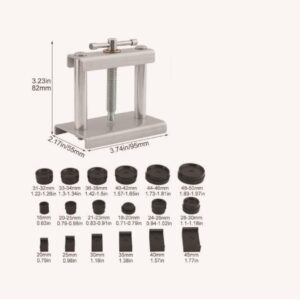 Uhrmacher Werkzeugset,Uhr Presse Set – Uhrengehäusepresse mit 18 Druckformen – Uhrenreparatur Werkzeug Set für Uhrenreparatur, Druckfedern & Verschlusssysteme
