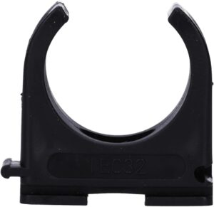 100 Stück M25 Rohr-Klemmschellen PP Kunststoff M16-M50 16mm bis 50mm für Stangenrohr Isorohr Leerrohr anreihbar zum Festschrauben Grau Voxura