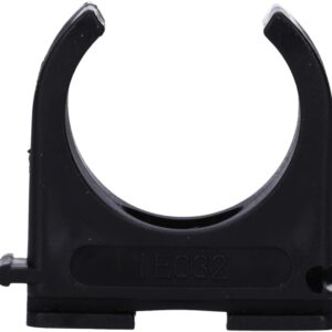 100 Stück M25 Rohr-Klemmschellen PP Kunststoff M16-M50 16mm bis 50mm für Stangenrohr Isorohr Leerrohr anreihbar zum Festschrauben Grau Voxura