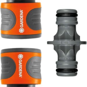 Gardena Kupplungs-Satz: Schlauchkupplung zur Schlauchverlängerung 13 mm (1/2 Zoll) und 15 mm (5/8 Zoll), auch bei hohem Wasserdruck, einfache Montage (18283-20)
