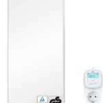 BR Bringer Infrarotheizung Standgerät - 1200 Watt - Energiesparend - Mobile Elektroheizung mit Standfüßen auf Rollen, Smart Thermostat, WiFi und App - TÜV & GS (weiß)