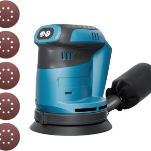 Akku Exzenterschleifer für makita 18V Akku (Akku nicht), Kabellose Elektroschleifer für die Holzbearbeitung, Metallverarbeitung, Lackentfernung, Rostentfernung, Autopolitur, Heimwerken usw