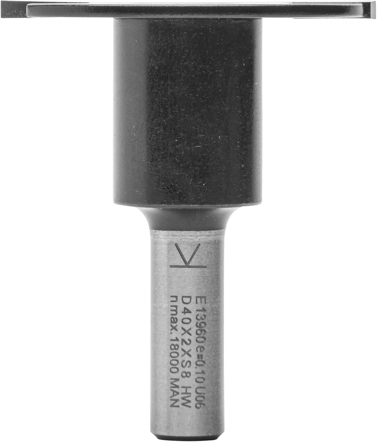 ENT 13960 Scheibennutfräser HW, Schaft (S) 8 mm, Durchmesser (D) 40 mm, NL 2 mm, GL 50 mm, auf Aufnahmedorn montiert