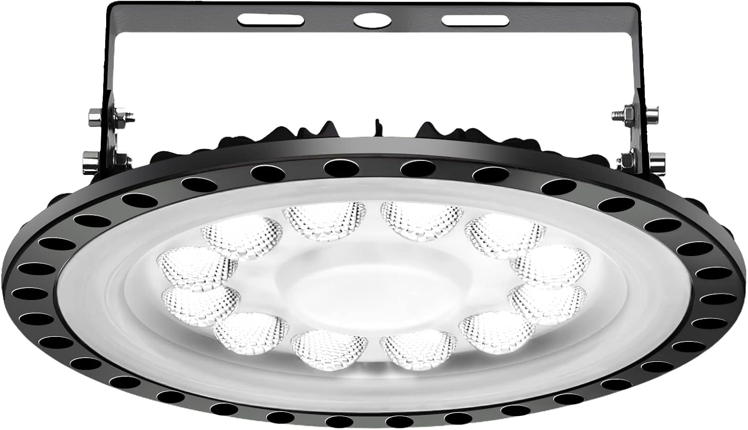 LED Werkstatt Deckenleuchte Werkstattleuchte | UFO Industrielampe, 50W Hallenleuchte Industrial Kronleuchter Hallenstrahler Hallenbeleuchtung Werkstattbeleuchtung Werkstattlampe, Kaltweiß 6000-6500K