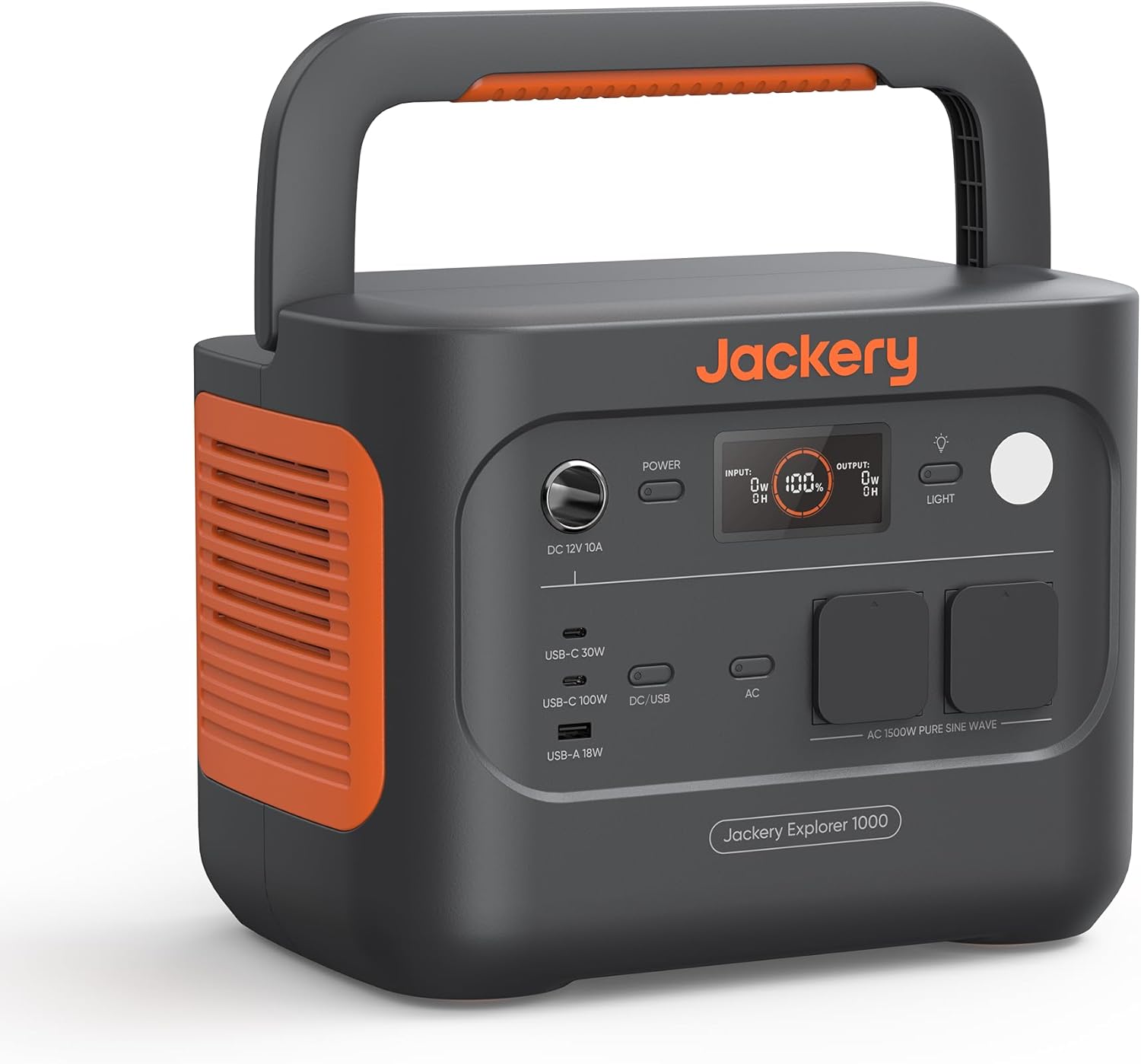 Jackery Explorer 1000 v2 Tragbare Powerstation,1070Wh LiFePO4 Solargenerator,1500W AC/100W USB-C Ausgang, 1 Std. Schnellladung, LFP Powerstation für Outdoor Camping, Wohnmobil, Notfall