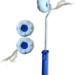 Profi Eckenroller Eckroller Eckwalze + Ersatzrollen Farbroller Maler Farbwalze - Farbauftrag in Ecken, Kanten und engen Räumen…(Bügel + 3 Rollen)