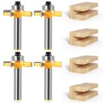 Scheibennutfräser Fräser für Oberfräse: 4 PCS 8mm Schaft Scheibennutfräser, Oberfläche Fräser Bit, Nutfräser Oberfräse, Oberfräser Set für Graviermaschine, Trimmmaschine (L 3mm, 4mm, 5mm, 6mm)