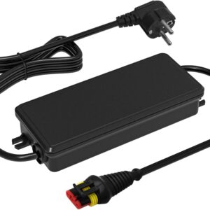 Netzteil Ladegerät kompatibel mit Husqvarna Automower 320, 320 Nera, 410XE Nera, 310E Nera, 420, 28V Roboter-Rasenmäher Akku-Ladegerät, Schwarz wasserfest