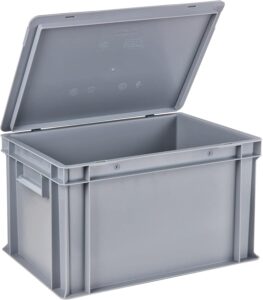 Eurobox mit Deckel 400x300x235mm | Aufbewahrungsbox, Box, Kunststoffbox, Lagerbox, Regalbox