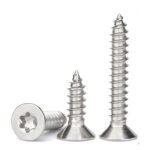 50 Stück Holzschrauben Torx Senkkopfschrauben Holz M4x12mm, Edelstahlschrauben A2 V2A, Vollgewinde Selbstschneidende Schrauben