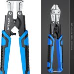 8"/218mm Bolzenschneider Klein (bis Ø2,3mm) | Chrom-Vanadium Drahtschneider Mit Rutschfesten Griffen & Schloss | Schneidet Ketten, Stahl-, Eisen-, Kupferdraht