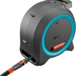 Gardena Dual-Schlauchbox M Schlauchaufbewahrung: Gebrauchsbereit, Für Wand- oder mobile Installation, Automatische Schlauchführung, Platzsparende Aufbewahrung, Langlebiges Design (18694-20)