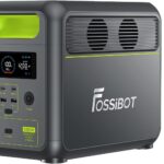 FOSSiBOT Tragbare Powerstation F1200, 1024Wh LiFePO4 Solargenerator mit 2 1200W AC (Spitze 2400W), 100W Typ-C, 0-100% Akku in 45 Min Power Station, für Camping, Wohnmobil, RV, Reisen