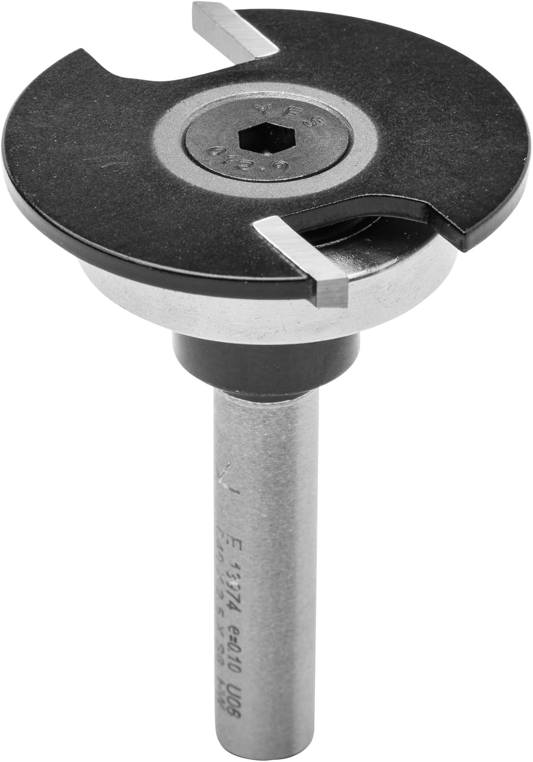 ENT 13974 Scheibennutfräser HW, Schaft (S) 8 mm, Durchmesser (D) 40 mm, NL 2,5 mm, ØKL 28 mm, T 6 mm, GL 55 mm, auf Spindel montiert mit Kugellager 28 mm – Bild 3