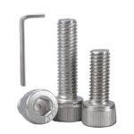 20 Stück M8 x 25 mm Zylinderschrauben mit Innensechskant, Flachkopf Edelstahl A2 V2A, Vollgewinde Schrauben Zylinderkopfschrauben Innensechskantschrauben mit Schraubenschlüssel