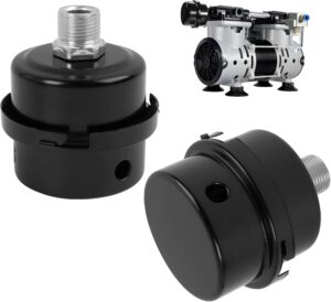 2 Stück Kompressor Schalldämpfer Filter, Luftfilter für Kompressoren, 3/8" 16mm Metall Ansauggewinde, Langlebig und Staubdicht, für Luftkompressor Ersatzteile und Zubehör luftfilter kompressor