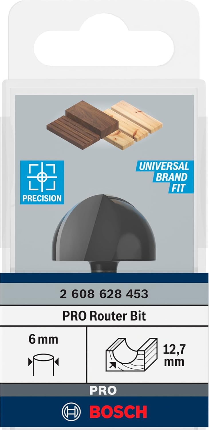 Bosch 1x PRO Hohlkehlfräser (für Weichholz, Hartholz, Ø 25,4 mm, Professional Zubehör Handfräse, Kantenfräse) – Bild 3