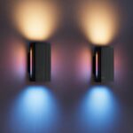 Govee Outdoor UpDown Wandleuchte RGBICWW, 1400LM LED Wandleuchte Aussen mit 64 Szenenmodi, IP66 Wasserdicht Wandlampe, Funktioniert mit Matter, Alexa und Google Assistant, 2er-Pack