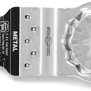 FEIN E-Cut Carbide Pro Sägeblatt , Ve. 3 St., Breite 32 mm, Länge 40 mm, Aufnahme Starlock, TiN-beschichtetes Hartmetall-Tauchsägeblatt mit extrem hoher Verschleißfestigkeit.