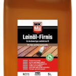 Leinöl-Firnis - Doppelt gekochtes Holzöl als natürlicher Holzschutz für Möbel - Wasserabweisend, 5 Liter