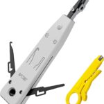VCE LSA Auflegewerkzeug, Lsa Plus Auflegewerkzeug, Anlegewerkzeug Krone, Auflegewerkzeug RJ45 Netzwerk für Netzwerkdosen, Patchfelder, Auf und Unterputzdosen, Verlegekabel RJ11 mit Drahtschneider