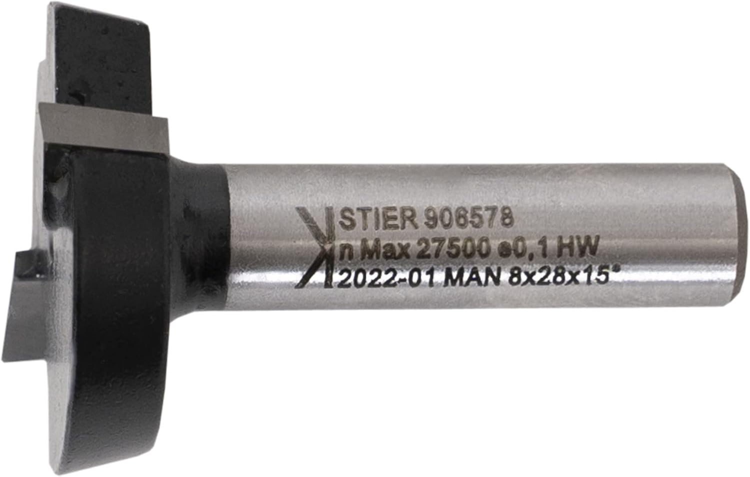 STIER Planfräser HW 8 mm Durchmesser 28 mm NL 7,5 mm 5 Grad