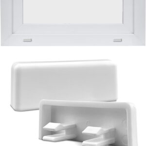 Ante Bellum Fenster-Entwässerungskappen – 36.5 mm Kunststoff-Ablaufkappen für Fensterrahmen, Feuchtigkeitsabfuhr und Luftzirkulation, reduziert Kondensation, einfache Steckmontage (Weiß) - 20 Stück