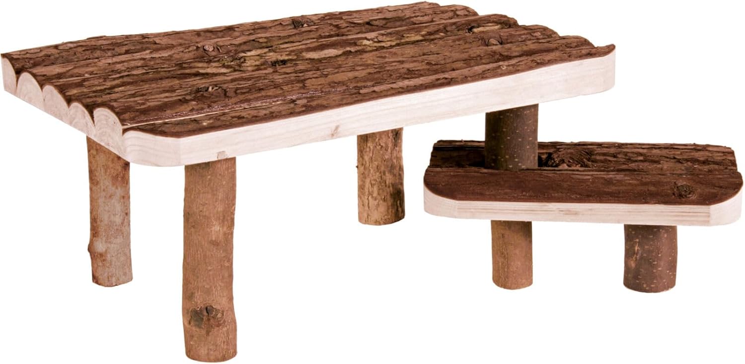 Trixie 62262 Natural Living Unterstand und Liegeplatz m. Treppe, 37 × 17 × 28 cm – Bild 3