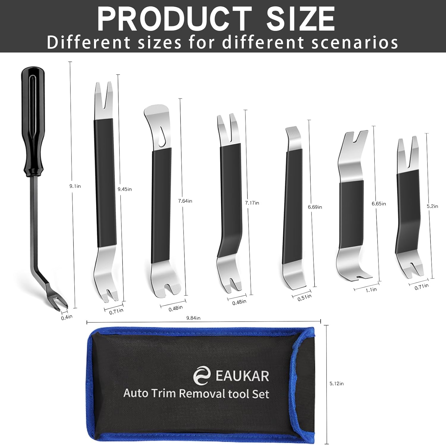 Auto Demontage Werkzeuge Zierleistenkeile 24 Stück Hebelwerkzeug Auto Innenraumverkleidungen Demontage Metall Plastikkeile KFZ Demontage Werkzeug Car Panel Removal Tool Autotürverkleidungen – Bild 2