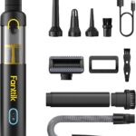 Fanttik Slim V8 APEX Akku-Autostaubsauger, 4-in-1 tragbarer Mini RobustClean™ Handstaubsauger mit 19000 Pa/45 AW Saugkraft, 2 Saugmodi, Auto-Staubsauger für Auto, Bürotisch, Tastaturen (Schwarz)