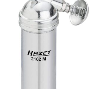 HAZET Mini-Fettpresse 2162M inkl. Schmiernippel in 50 und 90 Grad Ausführung - präzise Dosierung für loses Fett, Füllmenge 80 g - zum schmieren von Maschinen, Fahrrad-Ketten, Schlagschraubern uvm.