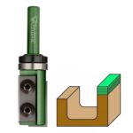 Fraiser Multibit - Nutfräser und Bündigfräser zum Kopieren und Schneiden, Durchmesser 19 mm, Schaft 8 mm, 2 HM-Wendeplatten Up&Down und Kugellager, für Oberfräse, Kantenfräse und CNC