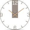 Cander Berlin BIONA XXL Wanduhr lautlos 50 cm Metall Holzzeiger ohne Tickgeräusche groß modern warmgrau Wohnzimmer Küche Vintage 6 61MT4OfTHUL. AC SL1500